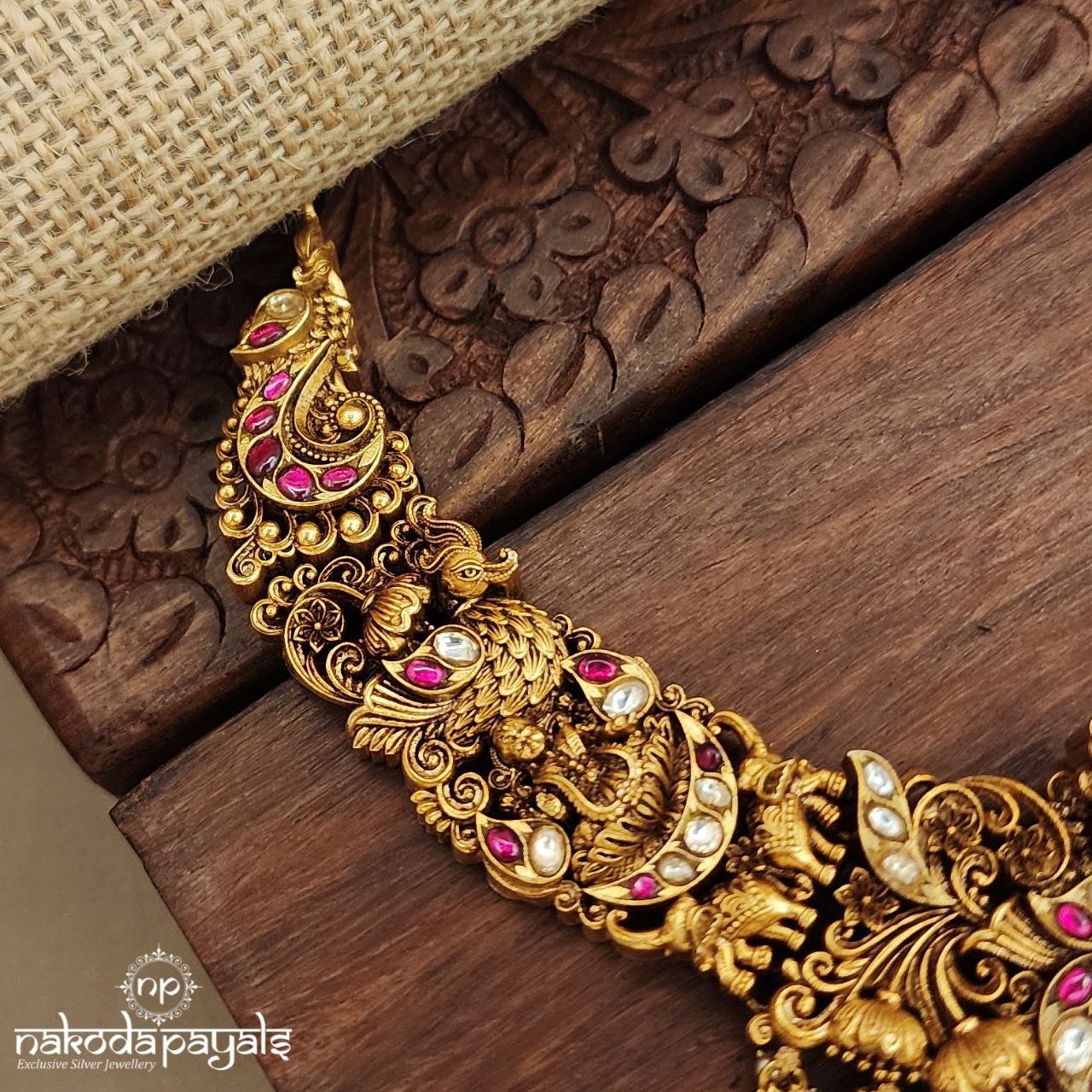Maha Lakshmi Coral Drop Neckpiece (Gn8630)