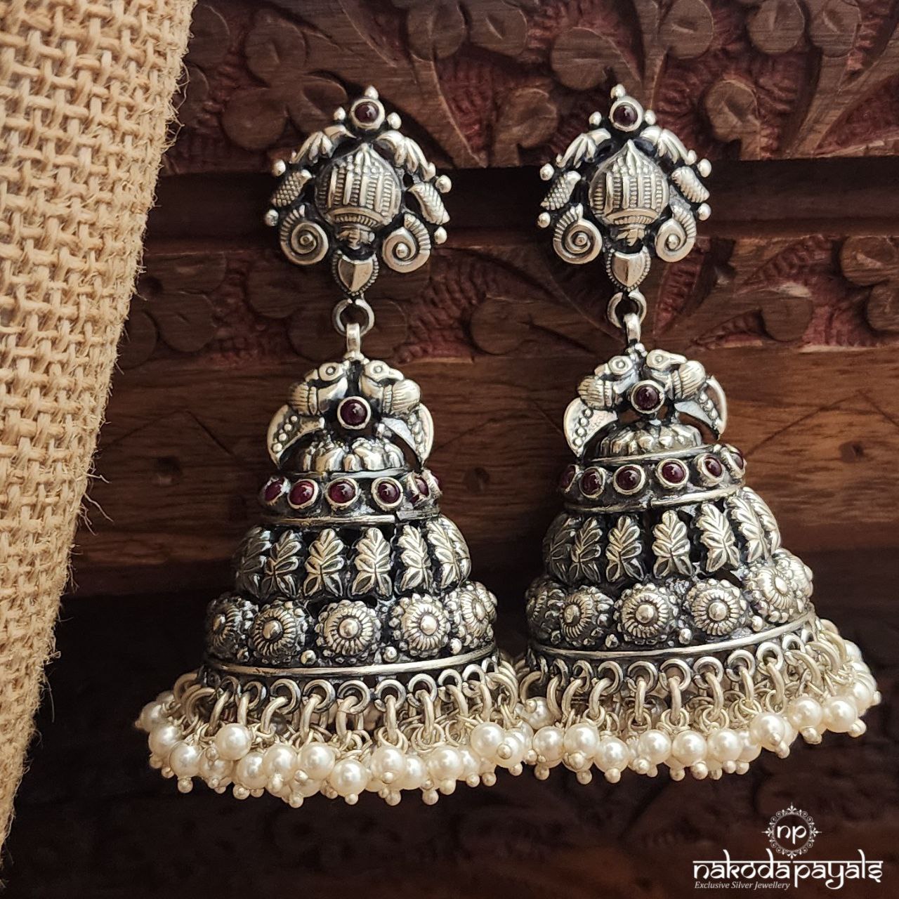 Traditional Pearled Drop Jhumka (J1481)