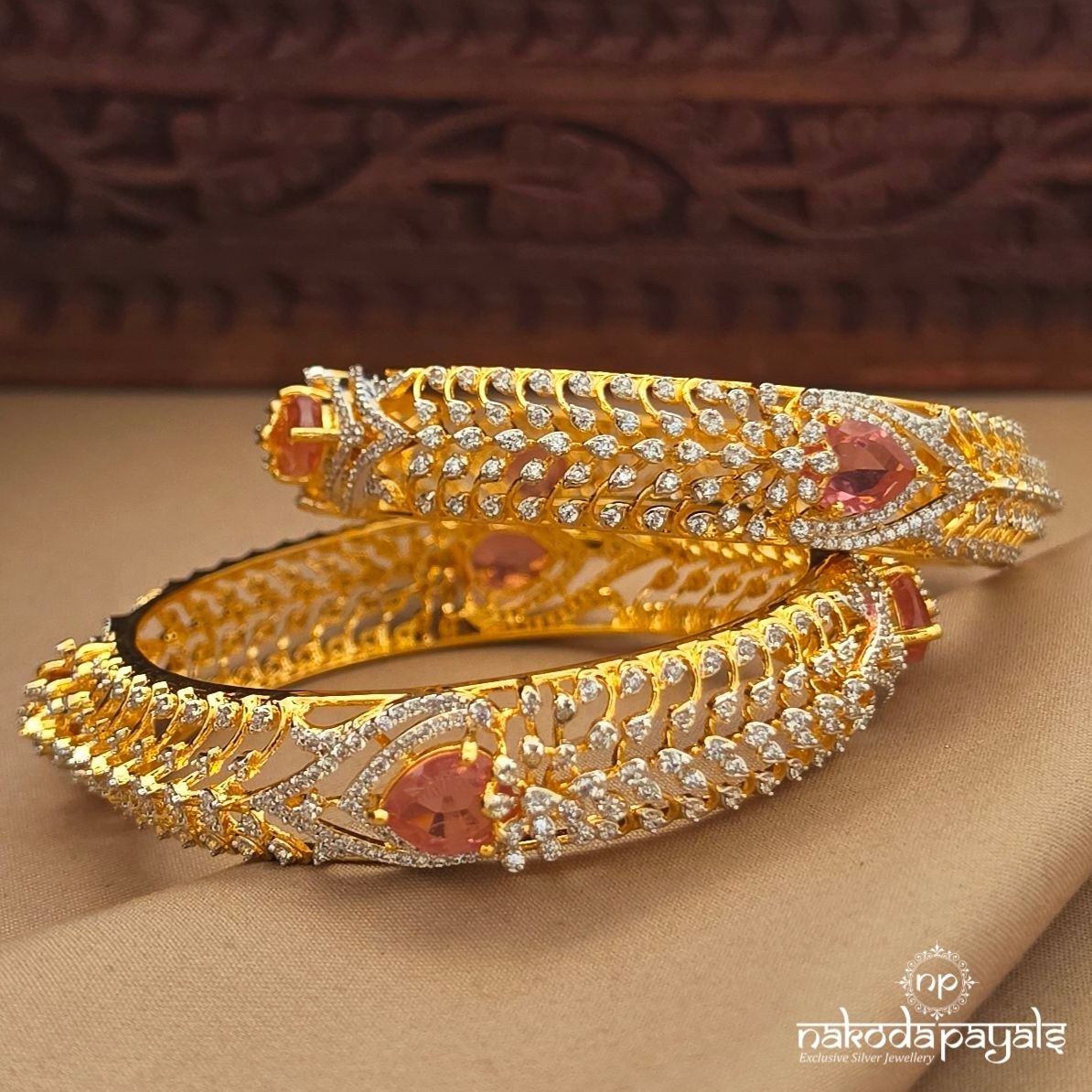 Resplendent CZ Bangle Pair (Gk3391)
