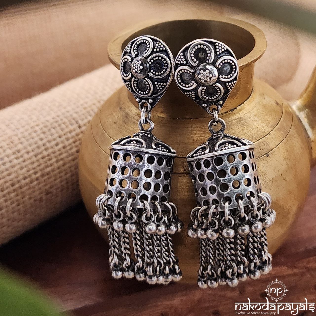 Oxidised Dangling Jhumka (J8020)