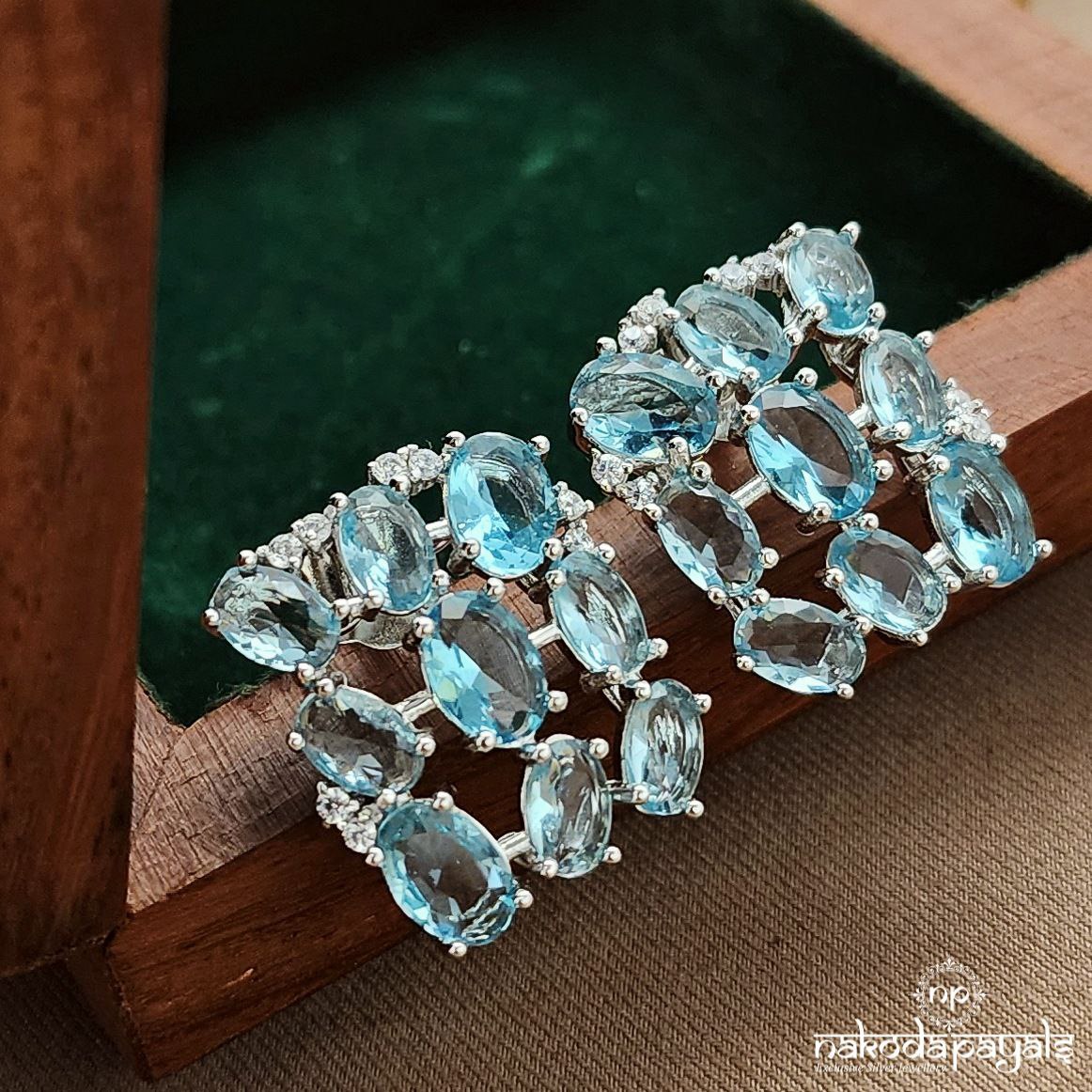 Blue Glimmer Earrings (St3628)