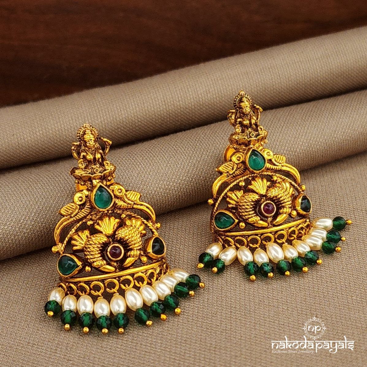 Green Drops Lakshmi Jhumka (Ge10224)
