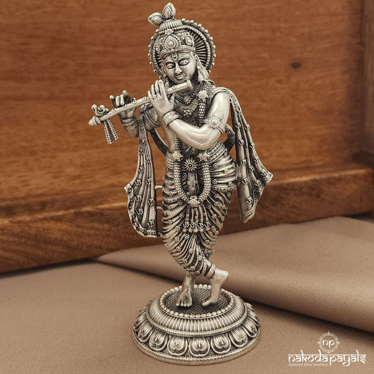 Oxidised Krishna Idol (Aa2023-26)