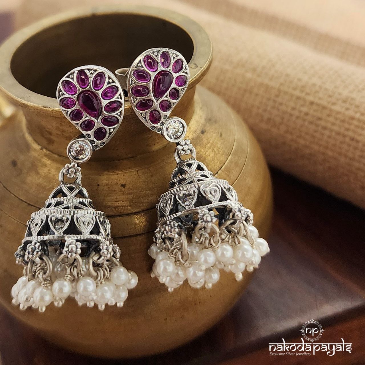 Pink Mango Jhumka (C3282)