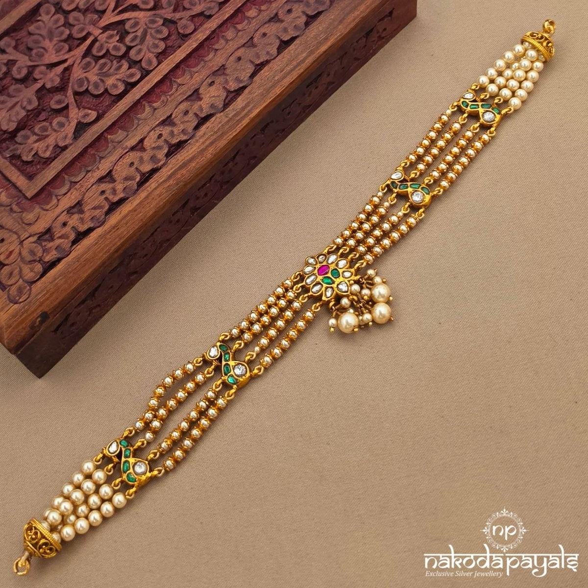 Reversible Kundan Pearly Choker (Gn10857)