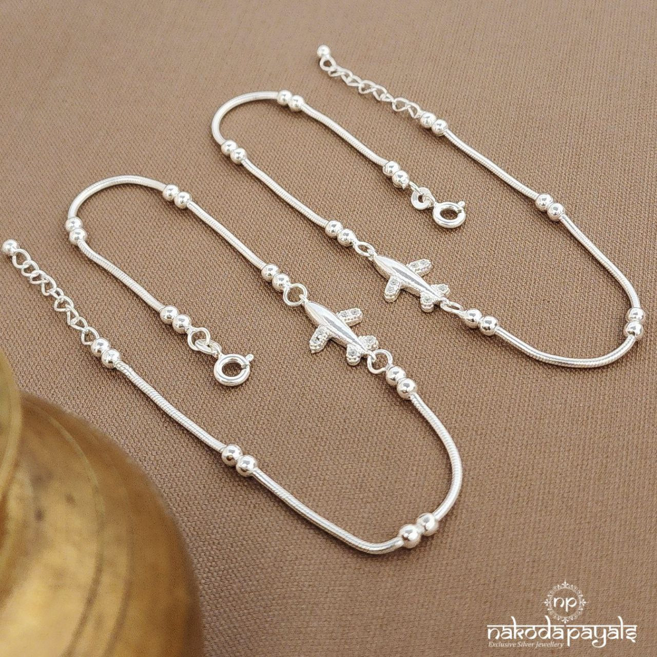 Aeroplane Ball Anklets (A6700)