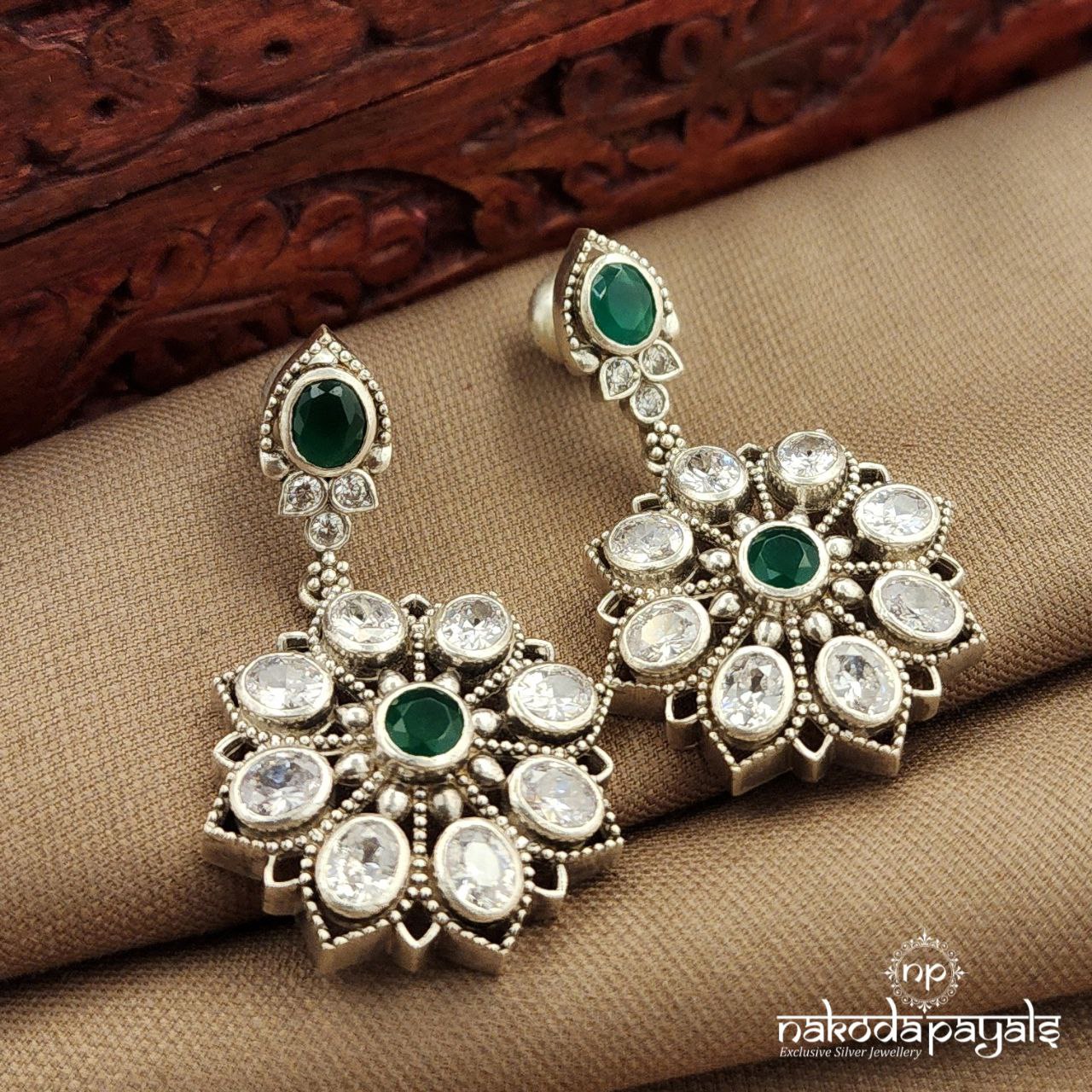 Green Dot Earrings (C3912)