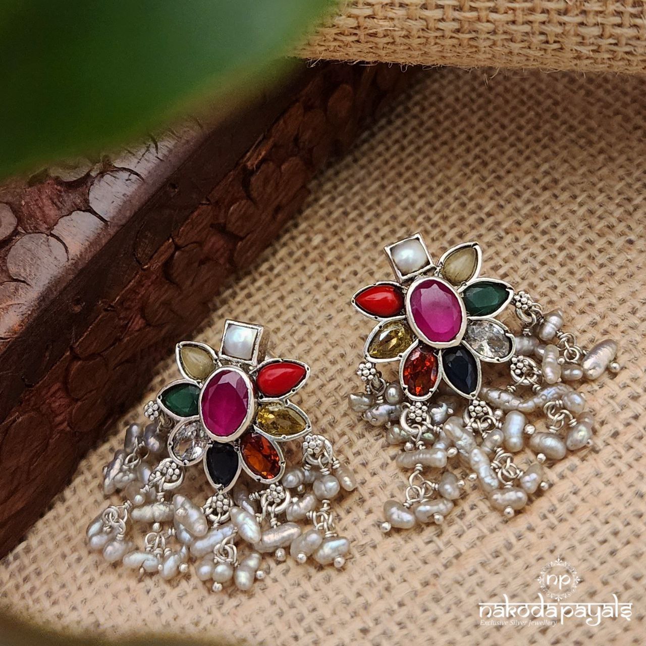 Guttapusalu Navratna Studs (C1903)