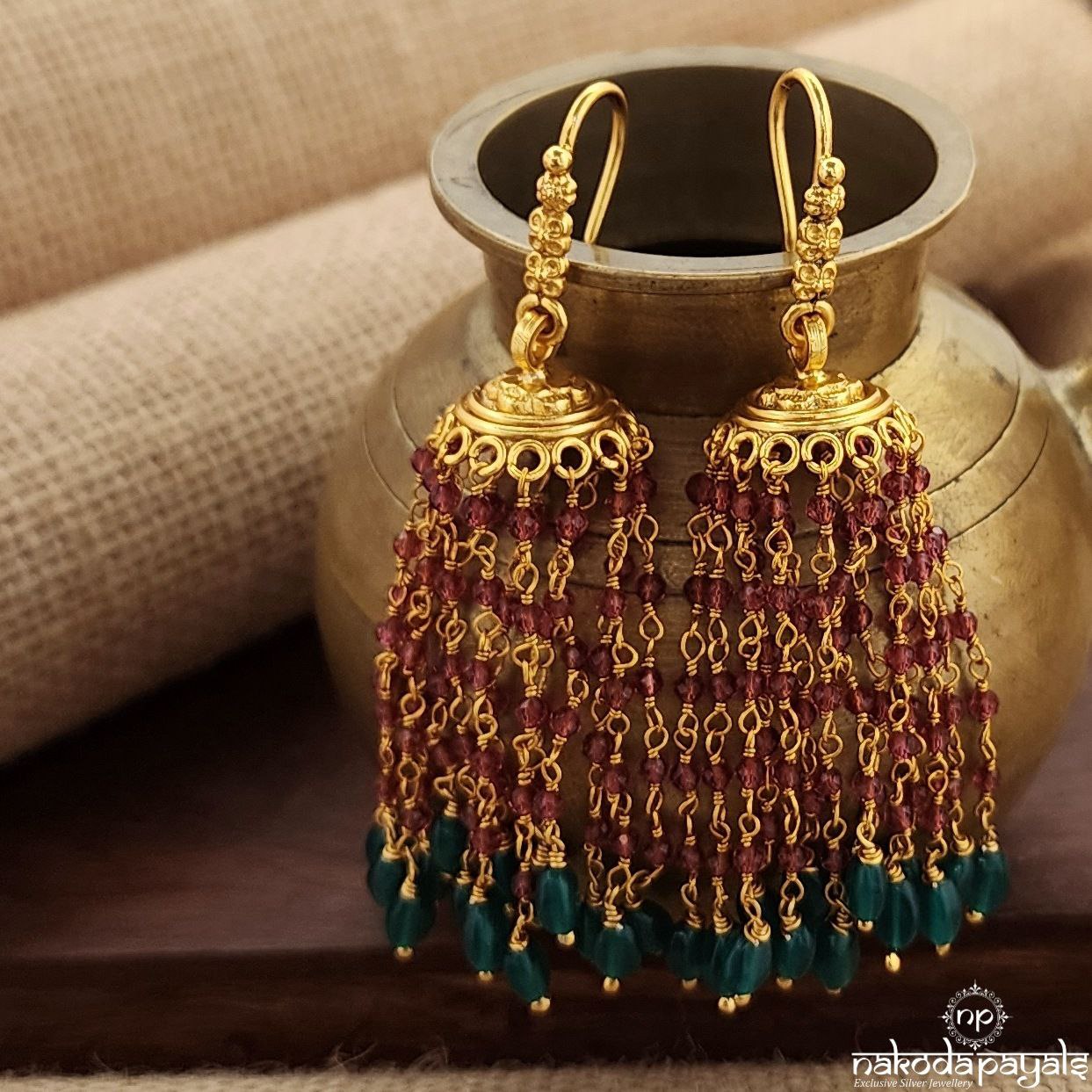 Green Drop Earrings (Ge9530)