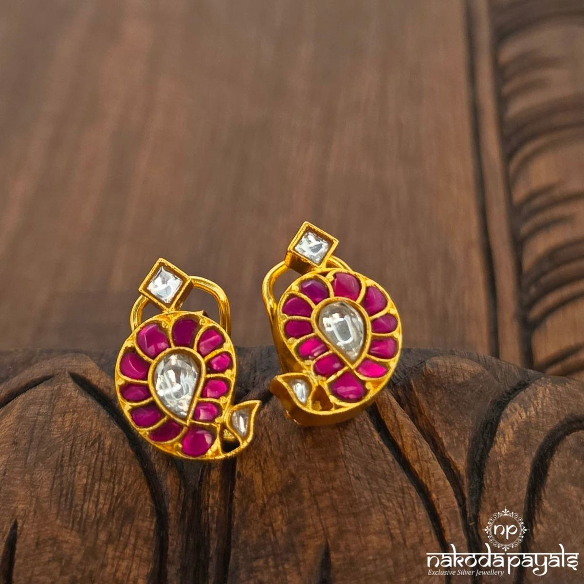 Pink Mango Studs (Ge11562)