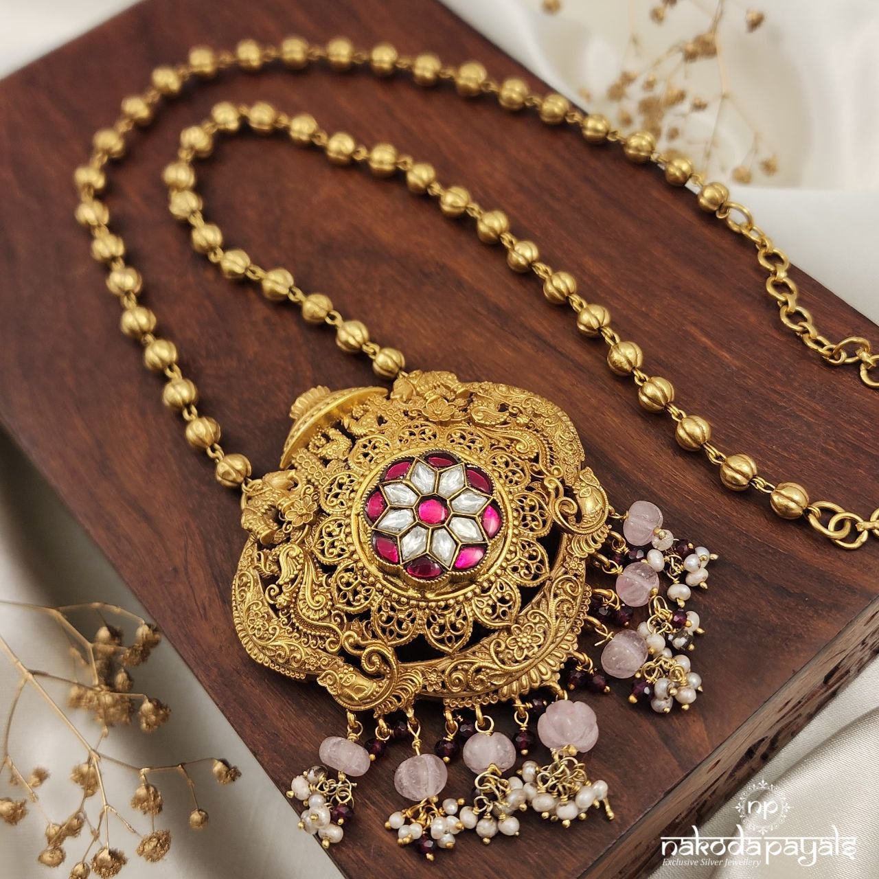 Peacock Kundan Neckpiece (Gn8707)