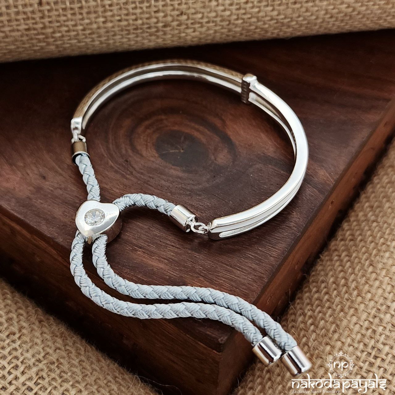 Blue CZ Adjustable Kada (K5236)