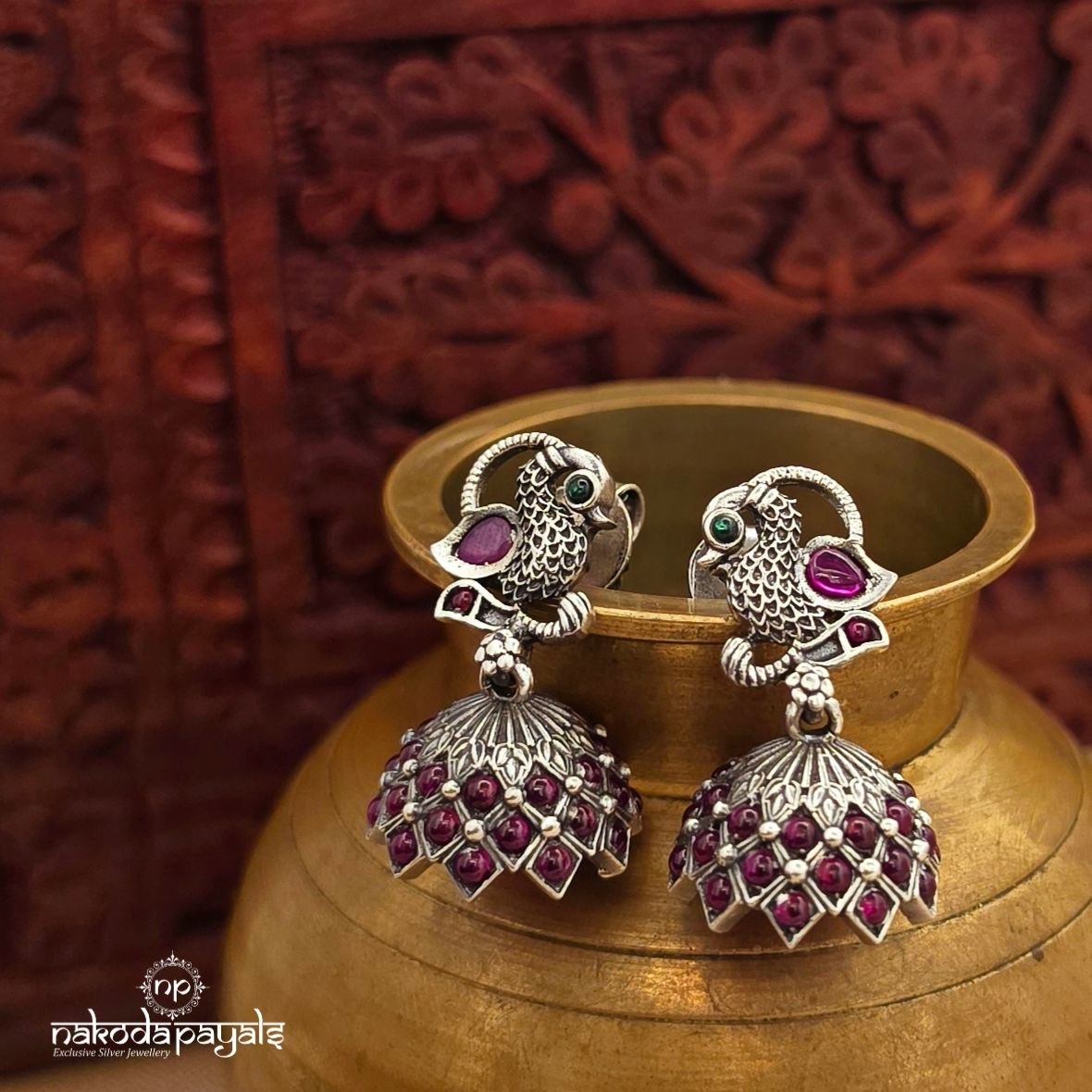 Peacock Jhumka (J1623)