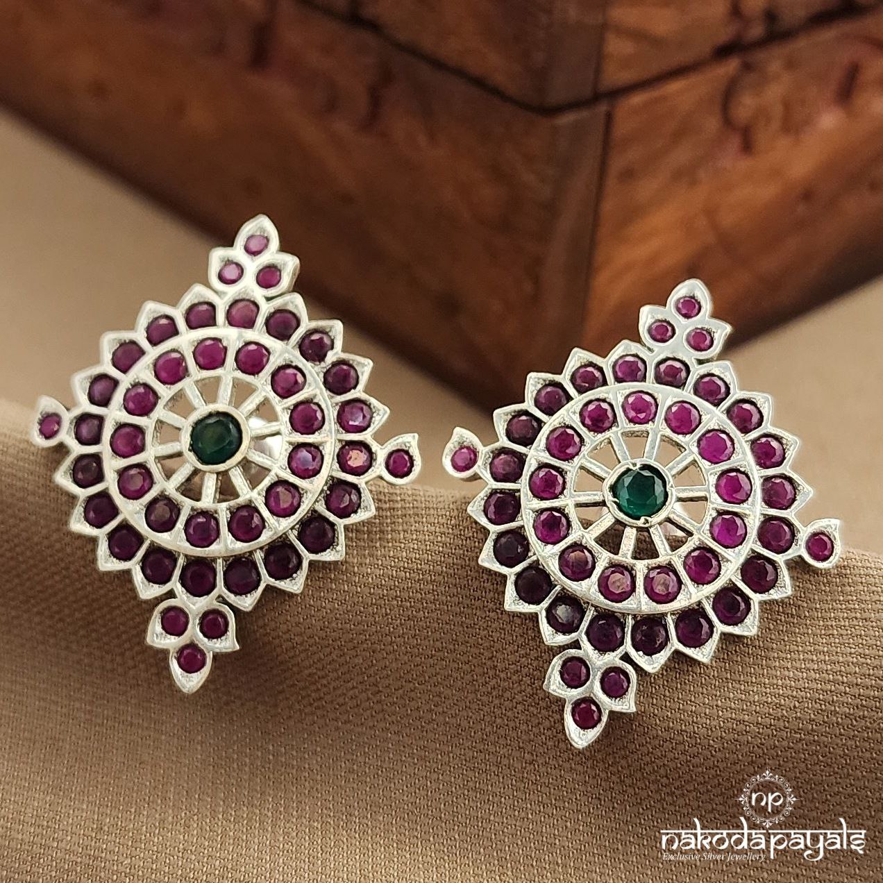 Squarish Pink Studs (S3764)