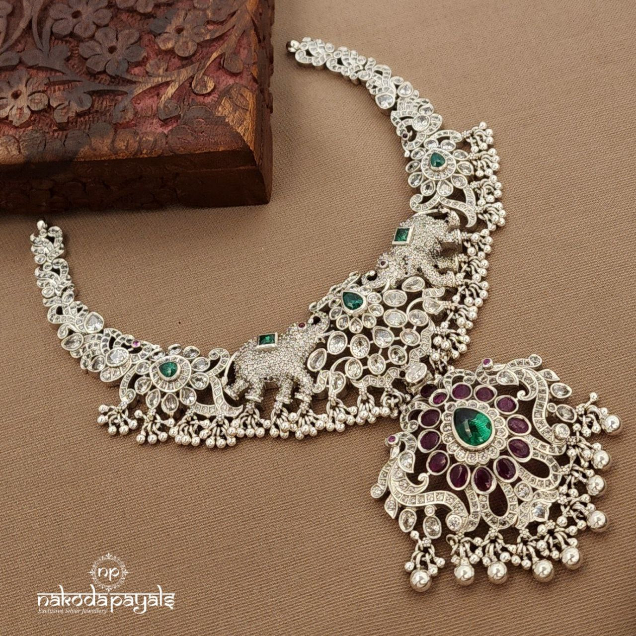 Elephant CZ Neckpiece (N11323)