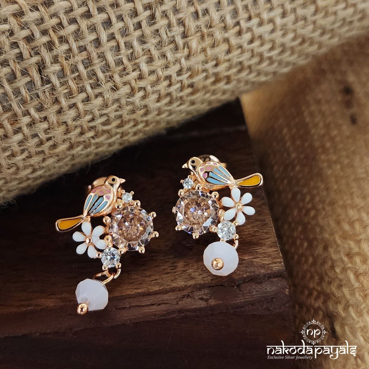 Birdy Pink Drop Earrings (St3064)