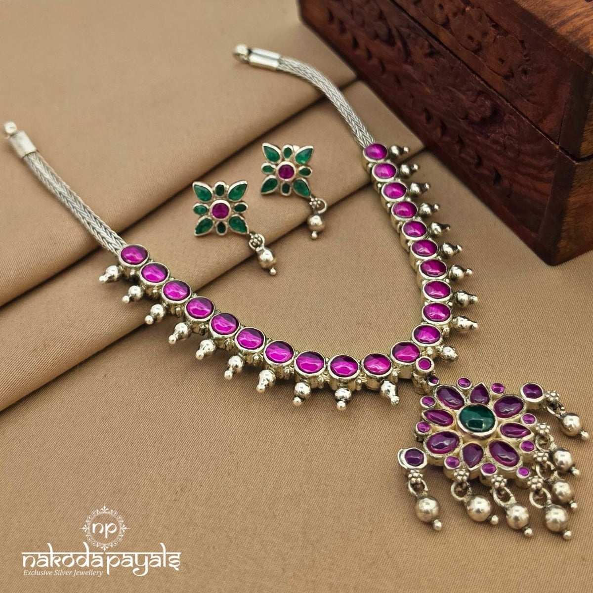 Kemp Reversible Neckpiece With Earring (N12145)