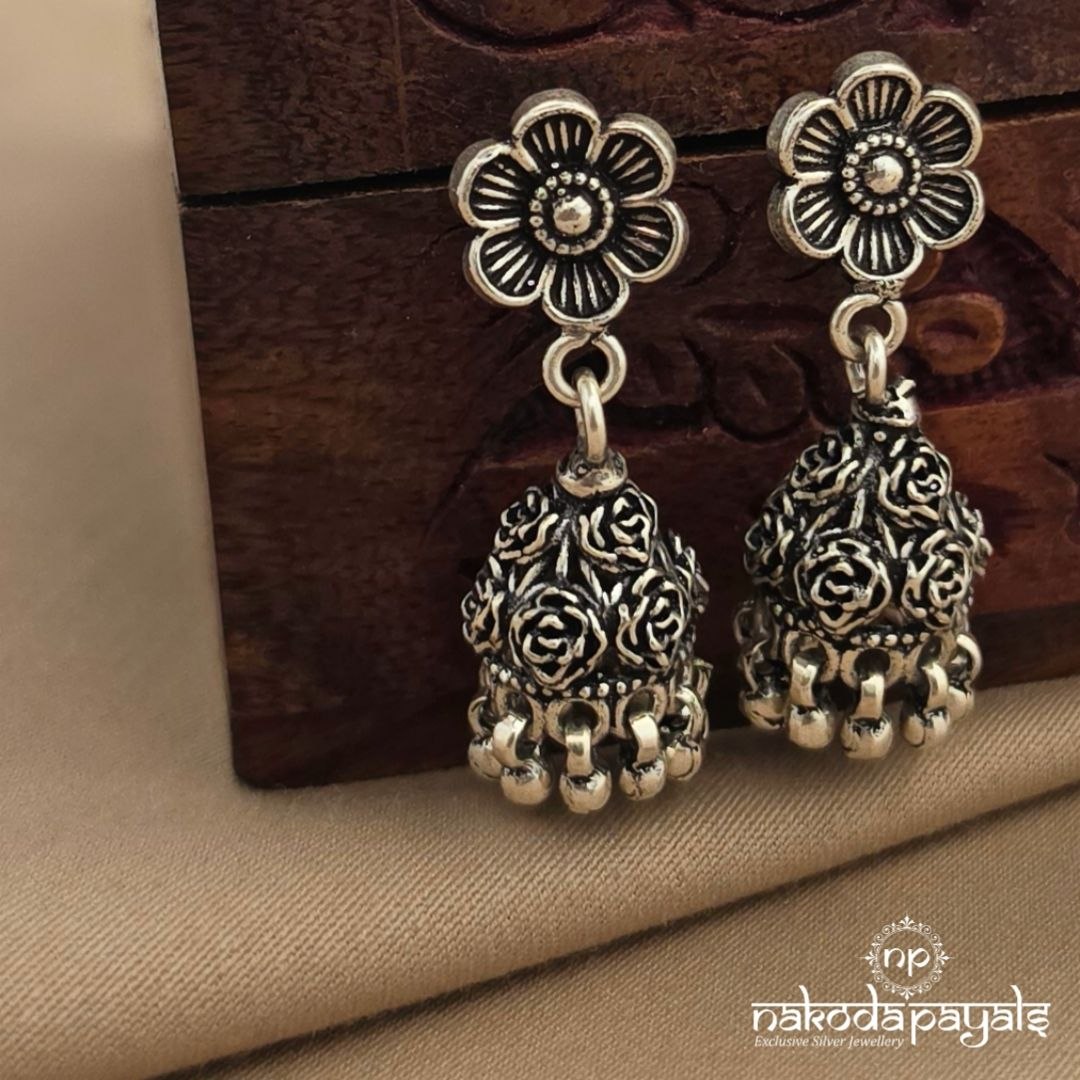 Floral Ball Drop Jhumka (J1992)