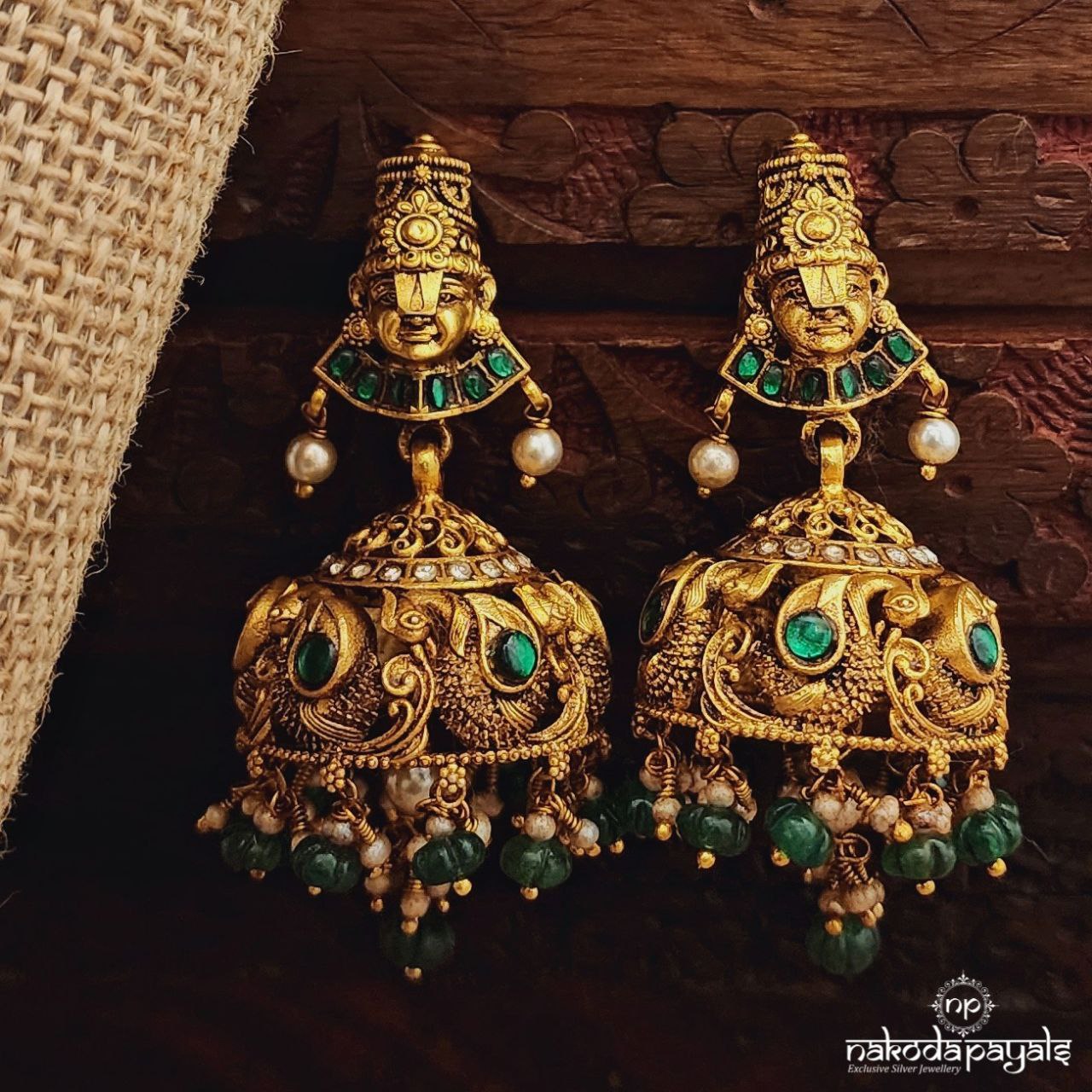 Green Venkatraman Kundan Jhumka (Ge10129)