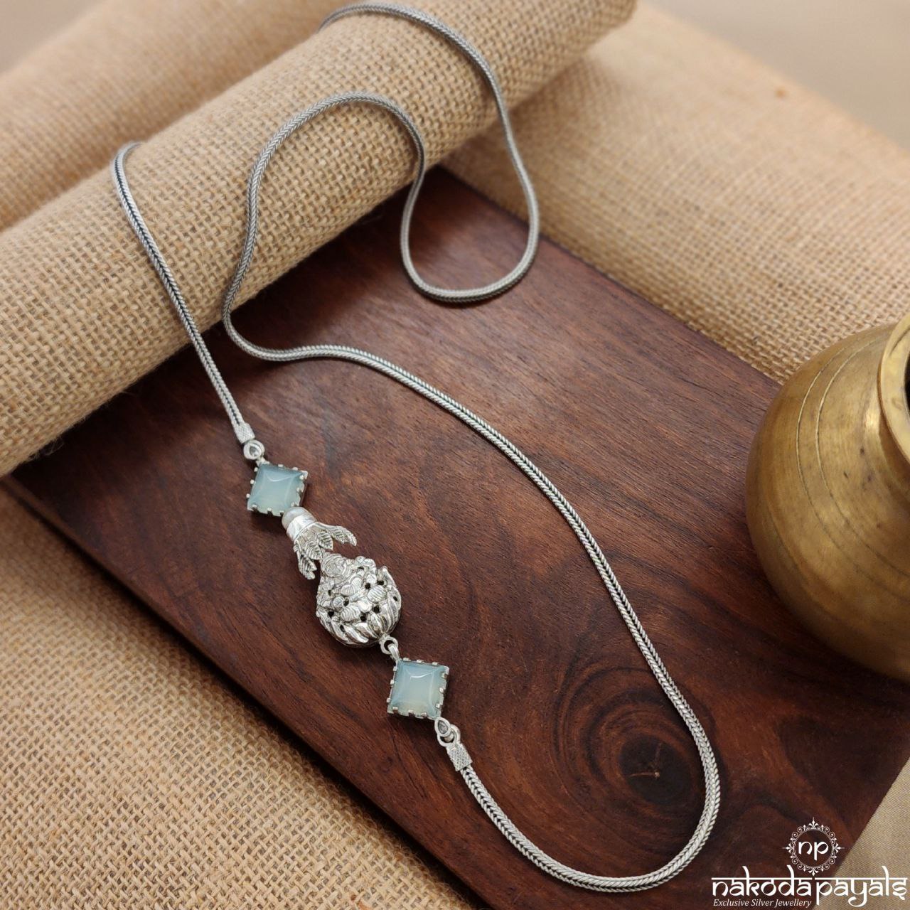 Blue Lakshmi Mope Mala (N10742)