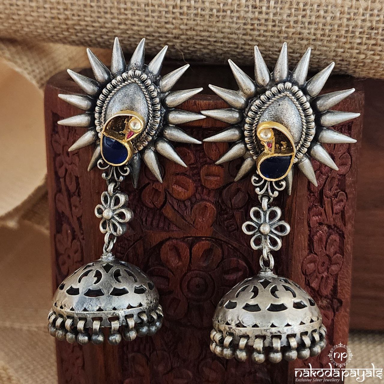 Peacock Dual Tone Jhumka (Dt1261)