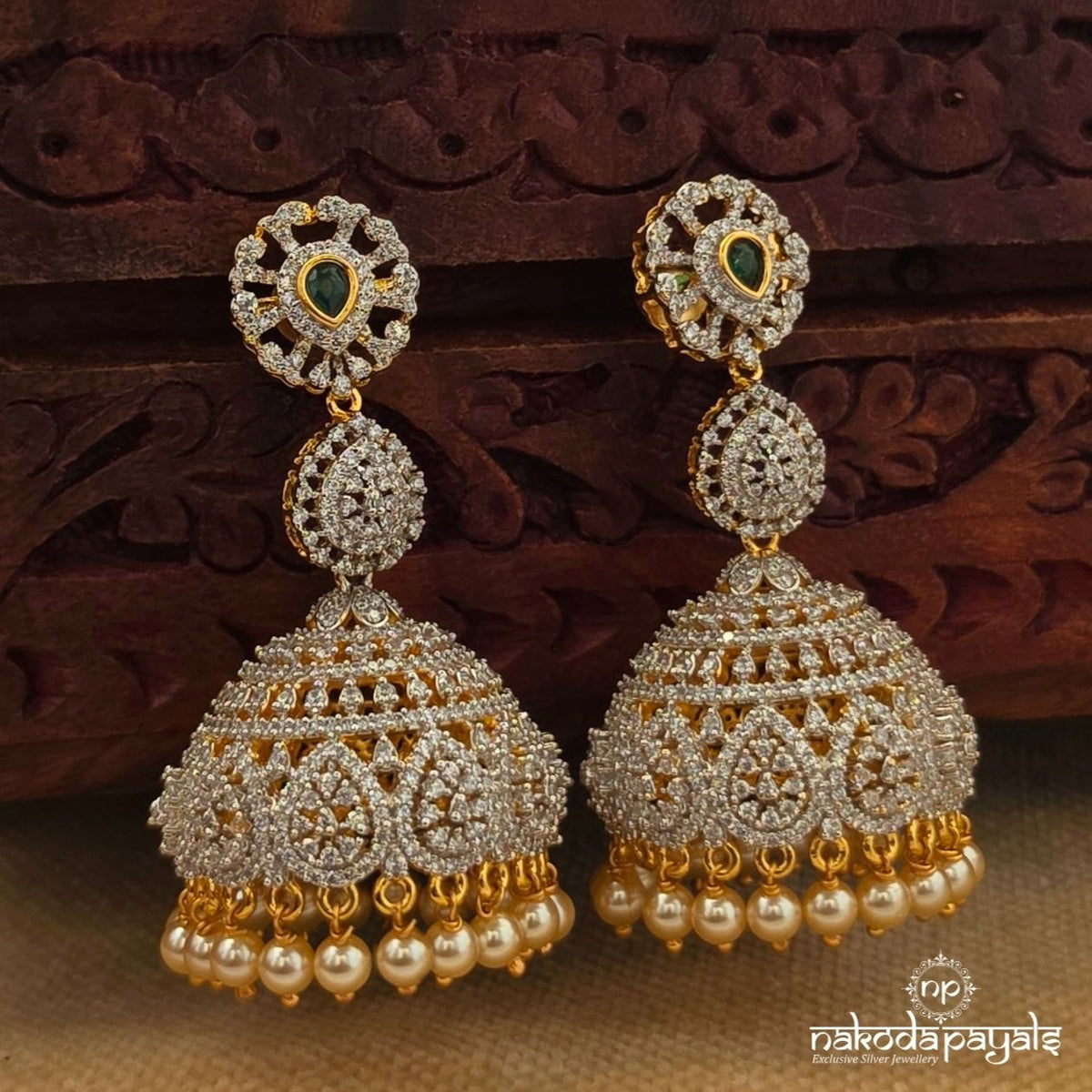 Exclusive Greenish Jhumka (Ge11370)