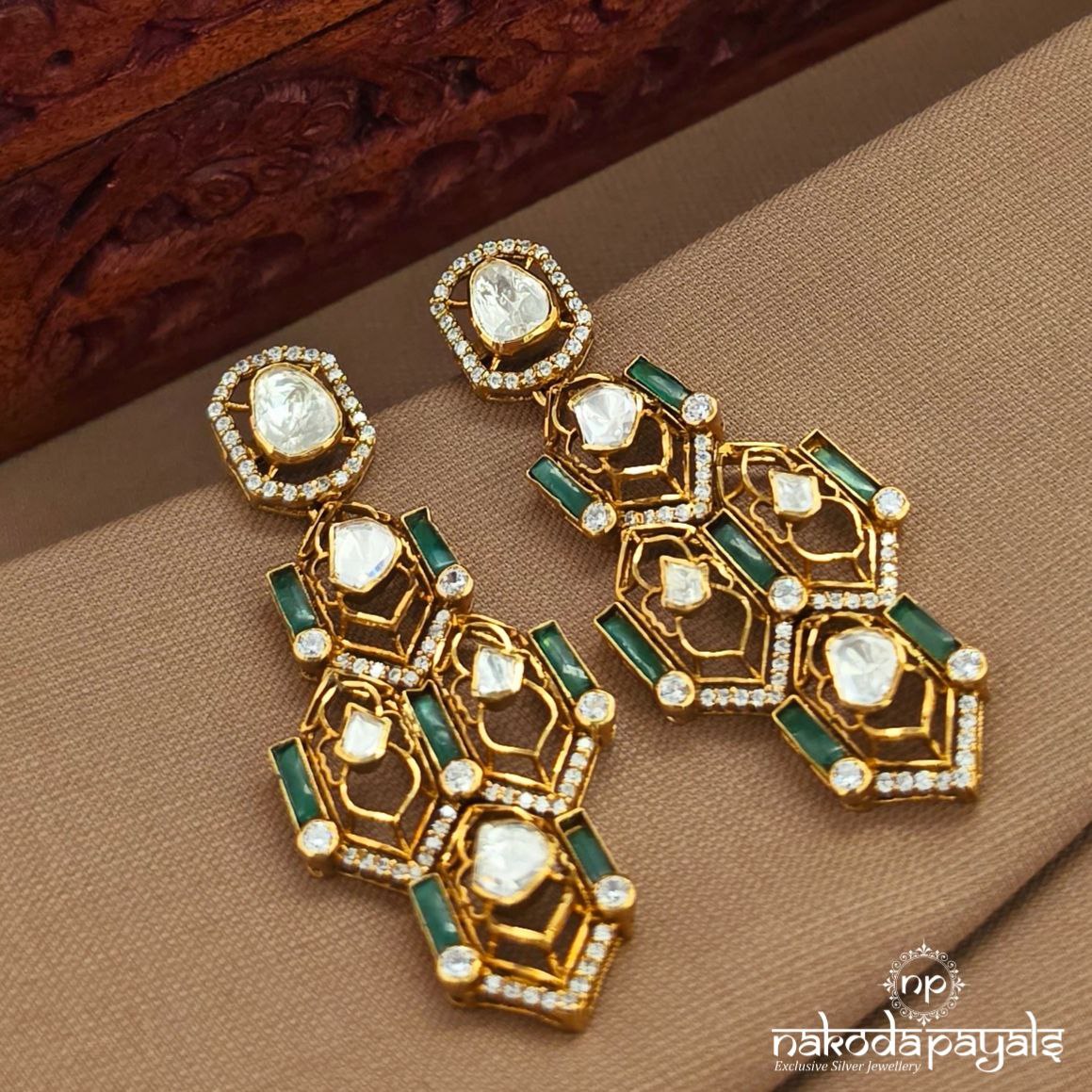 Floral Moissanite Earrings (Ge10483)