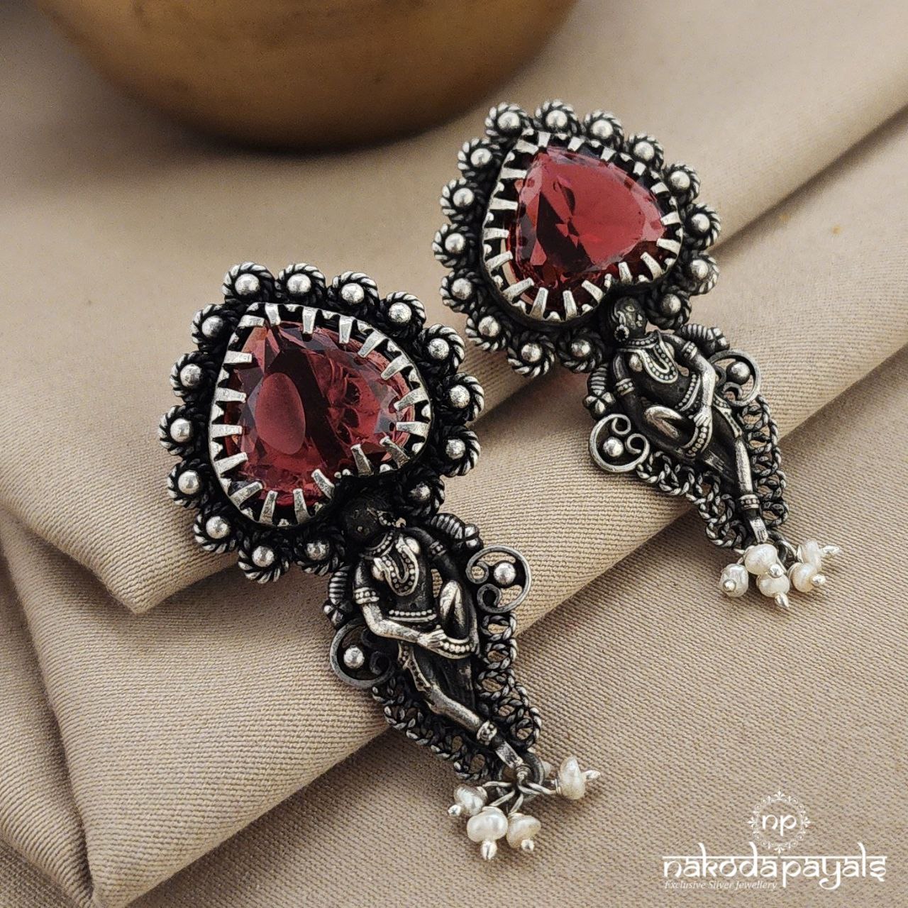 Pink Heart Doll Earrings (C3309)