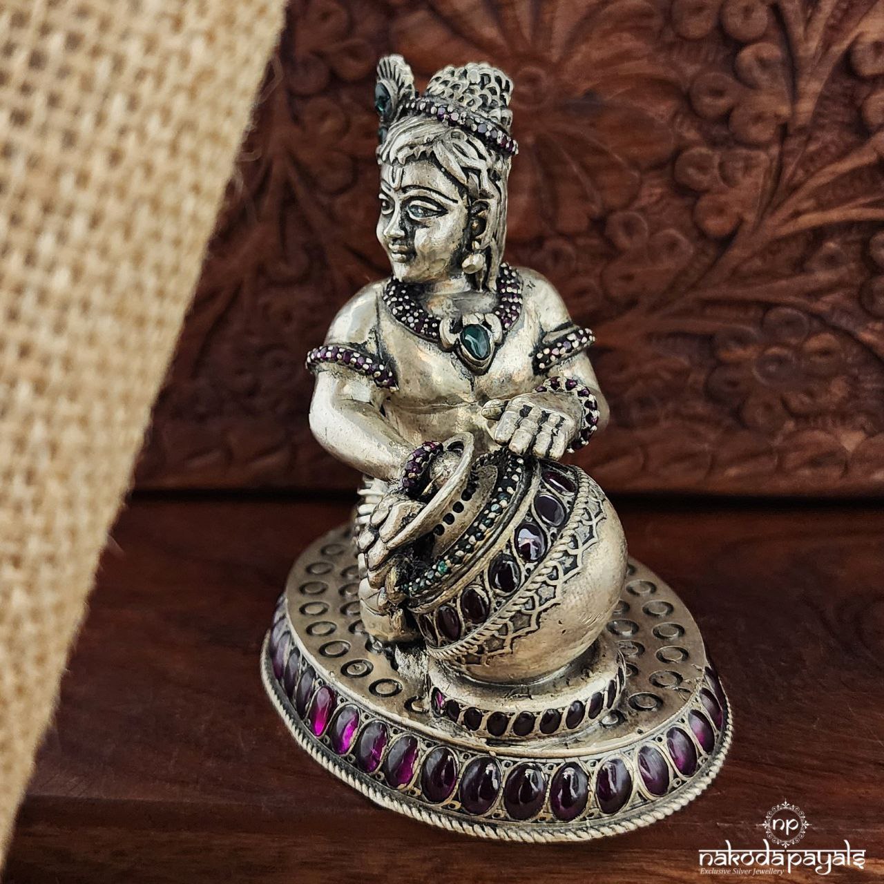 Makhan Chor Krishna Idol (Aa0580)