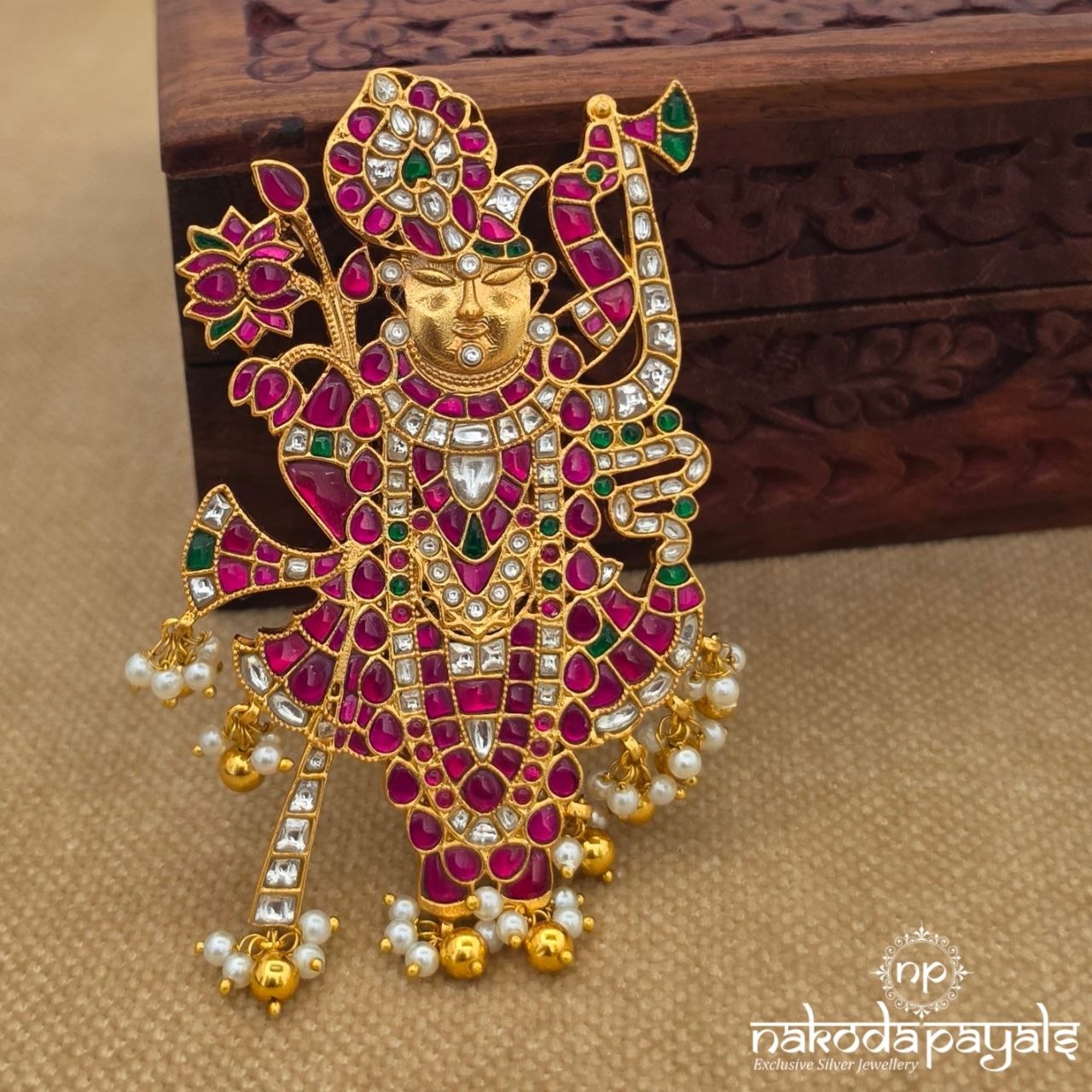 Lord Jagannath Kundan Pendant (Gp2461)