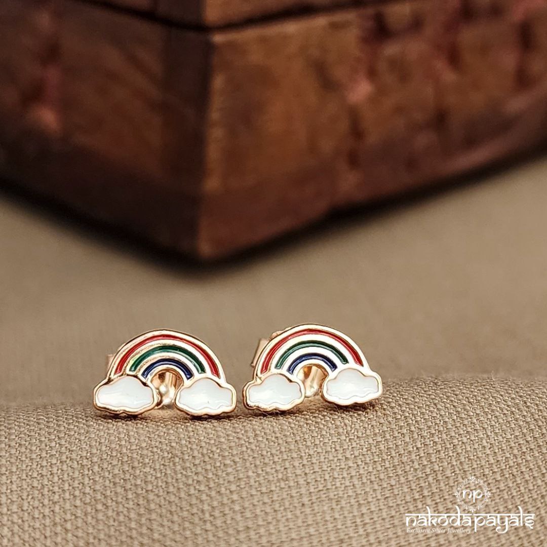 Rose Gold Rainbow Earrings (St3711)