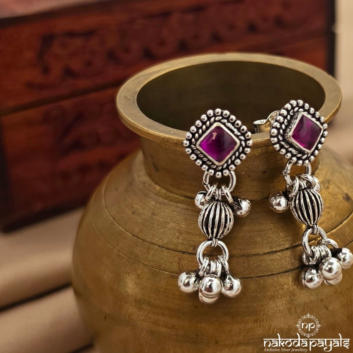 Pink Squarish Studs (S4077)