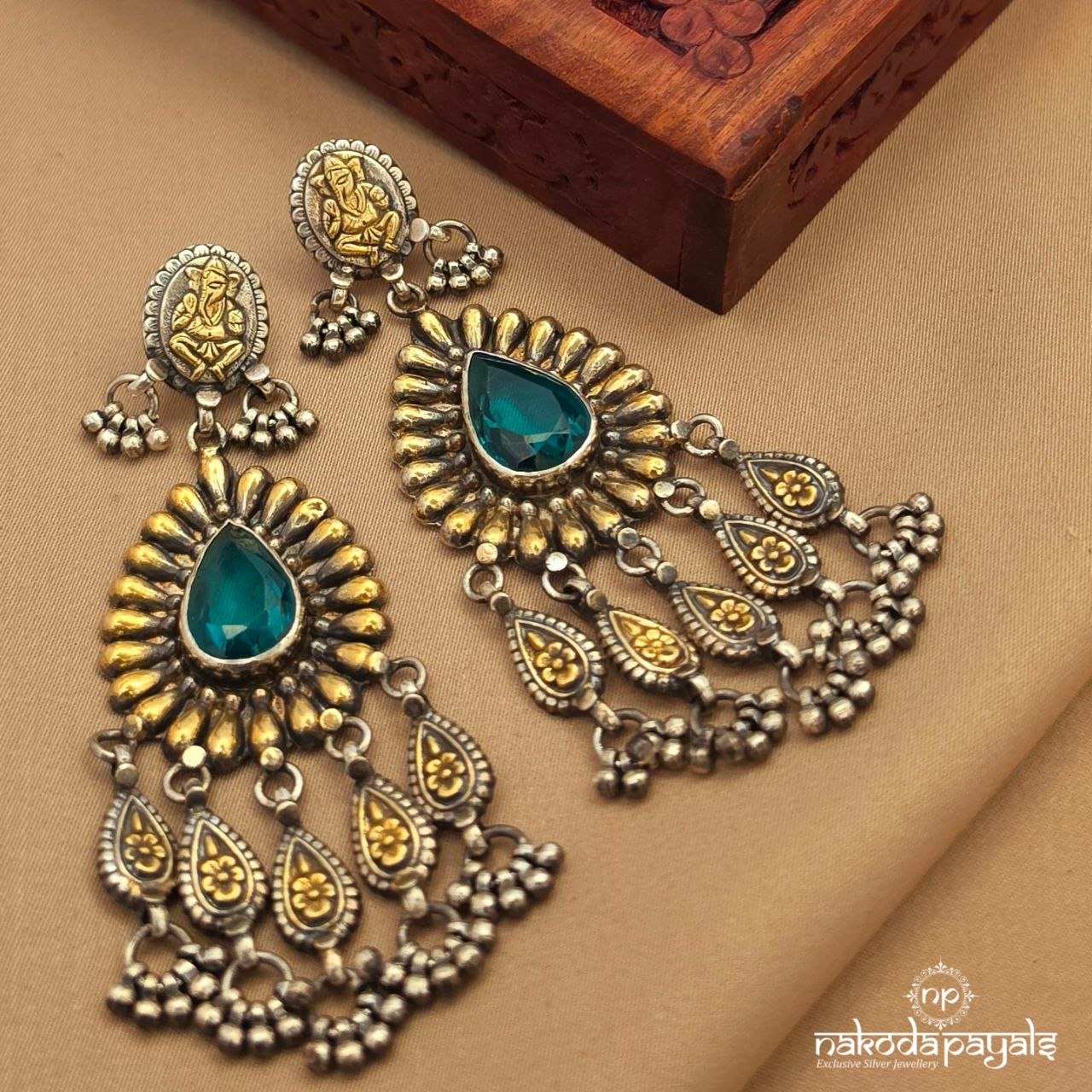 Tribal Dual Tome Charms Chandbali (C4005)