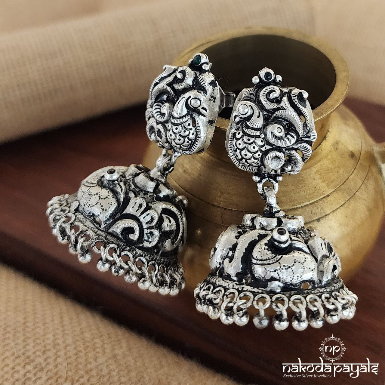 Peacock Charm Jhumka (J1051)