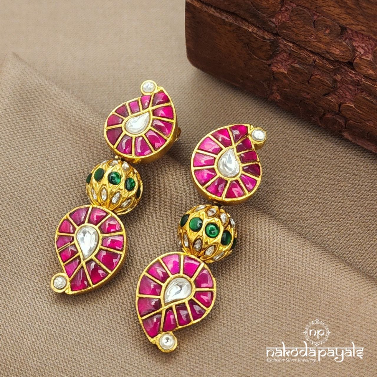 Mango Kundan Earrings (Ge10156)