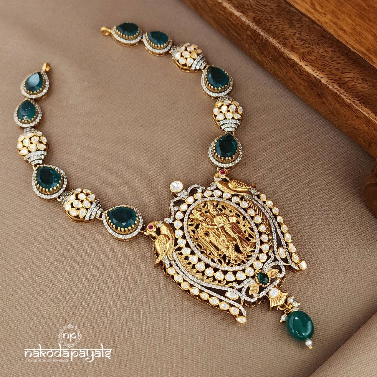 Radhakrishnan Moissanite Neckpiece (Gn9524)