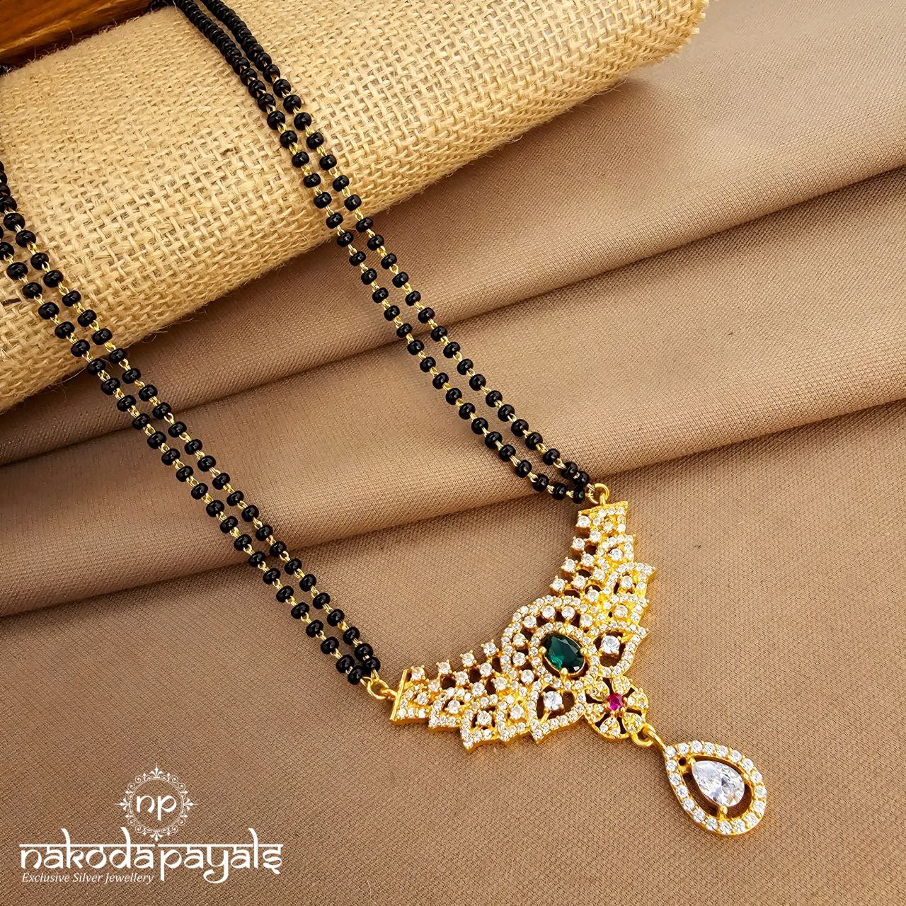 Emerald Green CZ Mangalsutra (Ms0623)