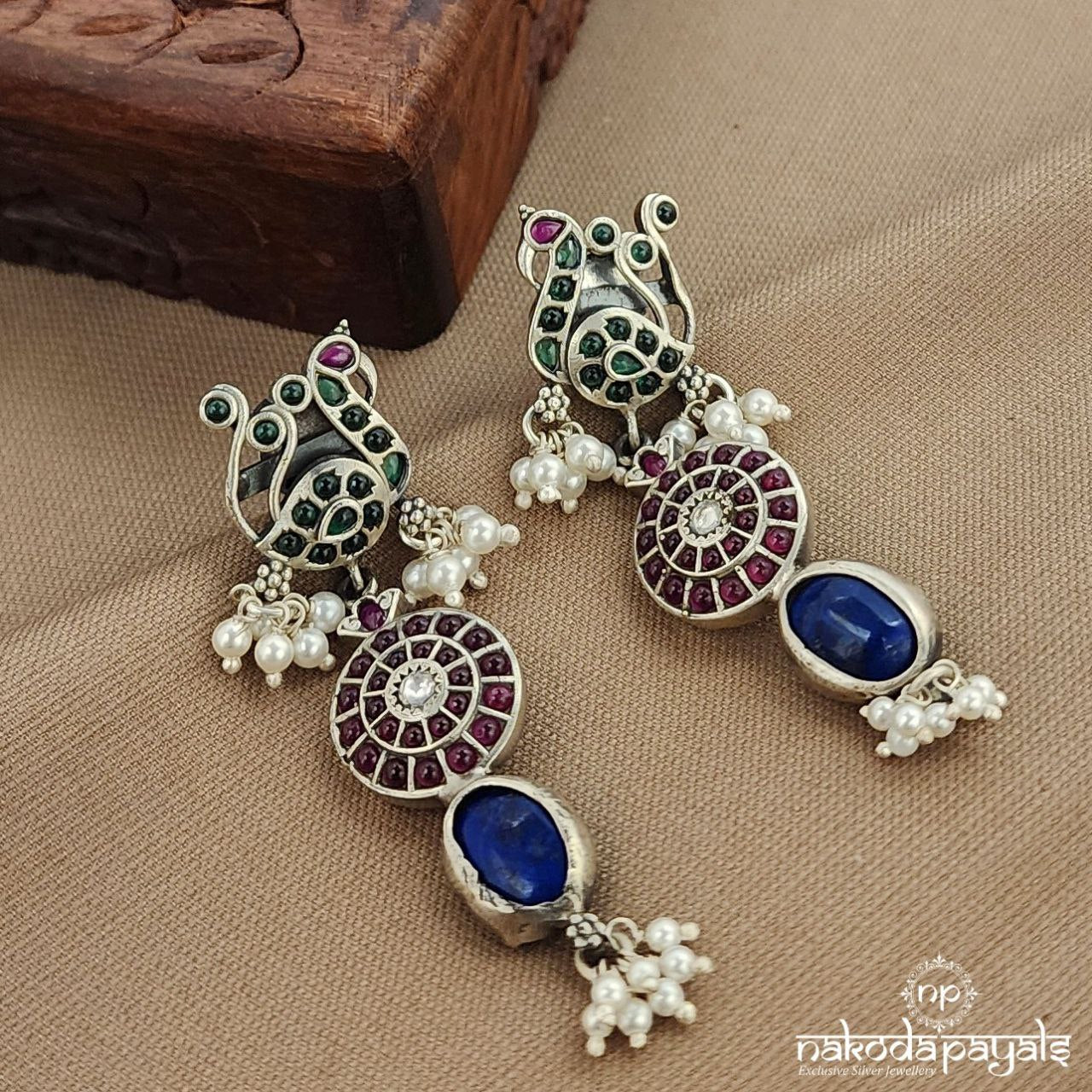 MultiColor Peacock Earrings (C3732)