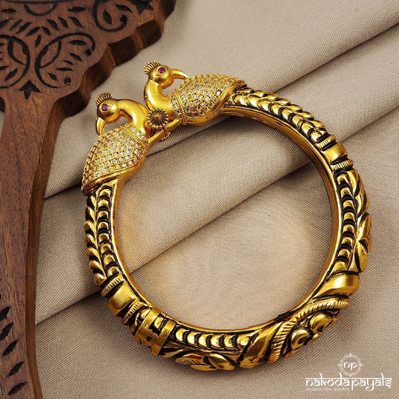 Peacock Glow Single Kada (Gk2892) – Nakoda Payals