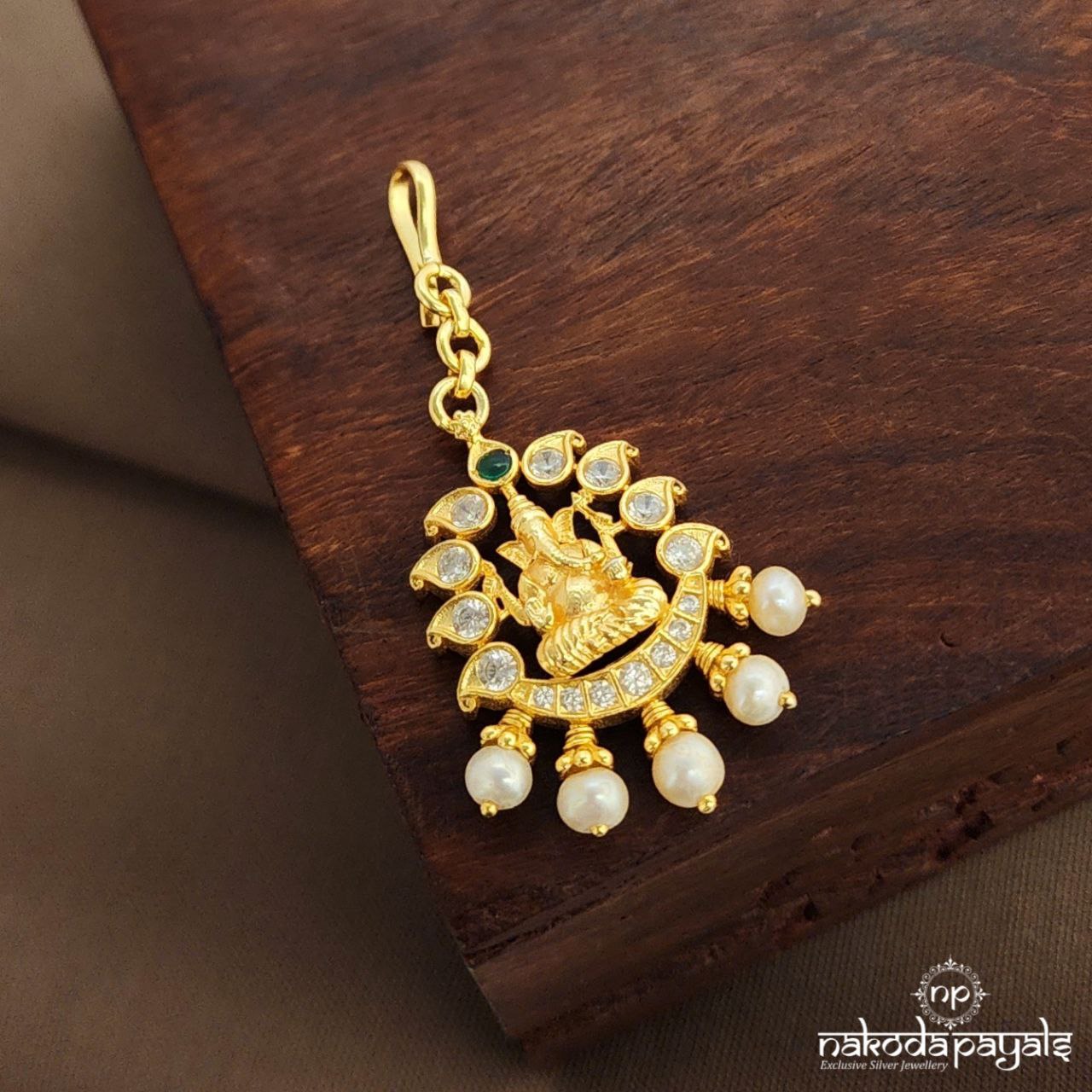 Ganesha Pearled Maang Tikka (Gm1106)