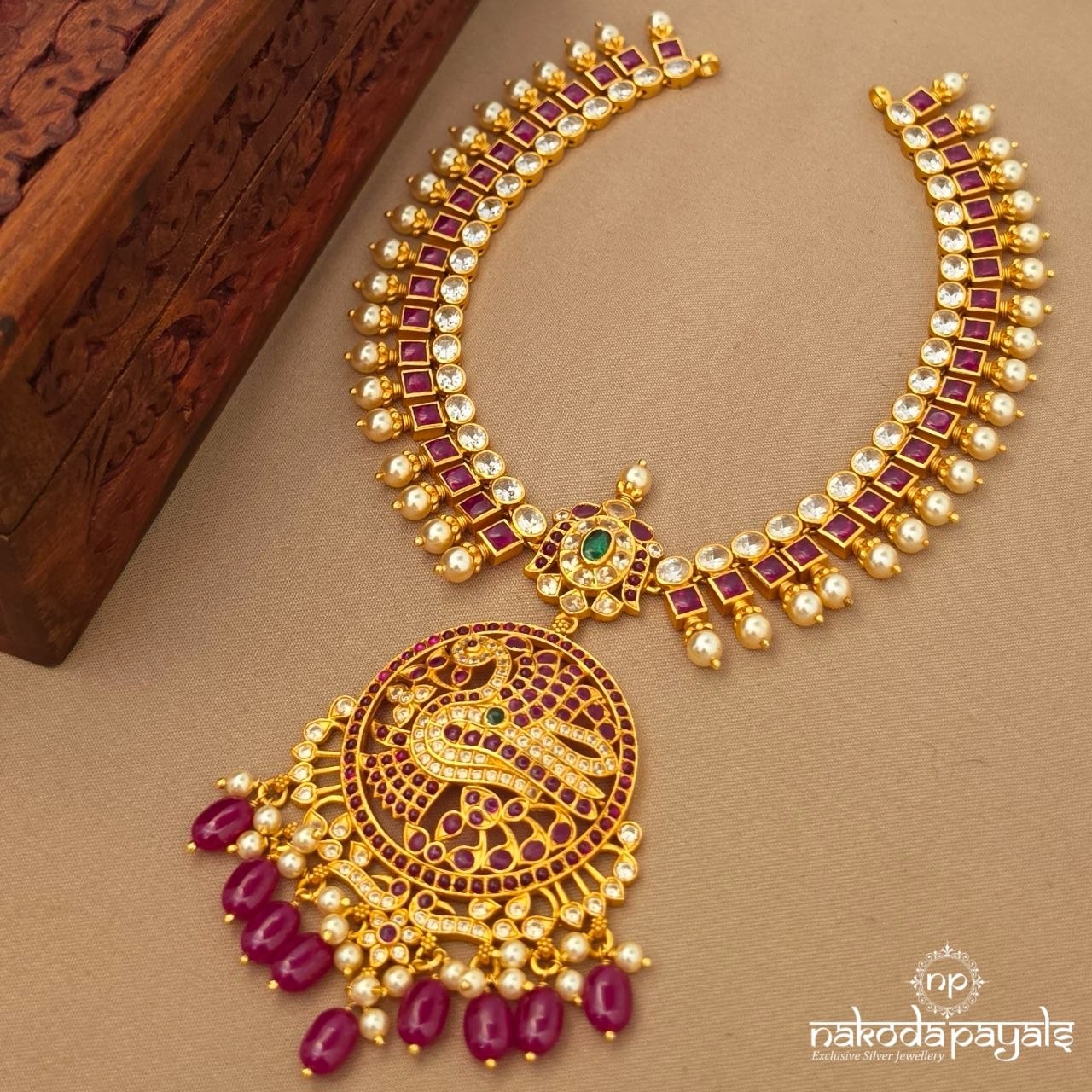 Peacock Stunning Neckpiece (Gn10767)