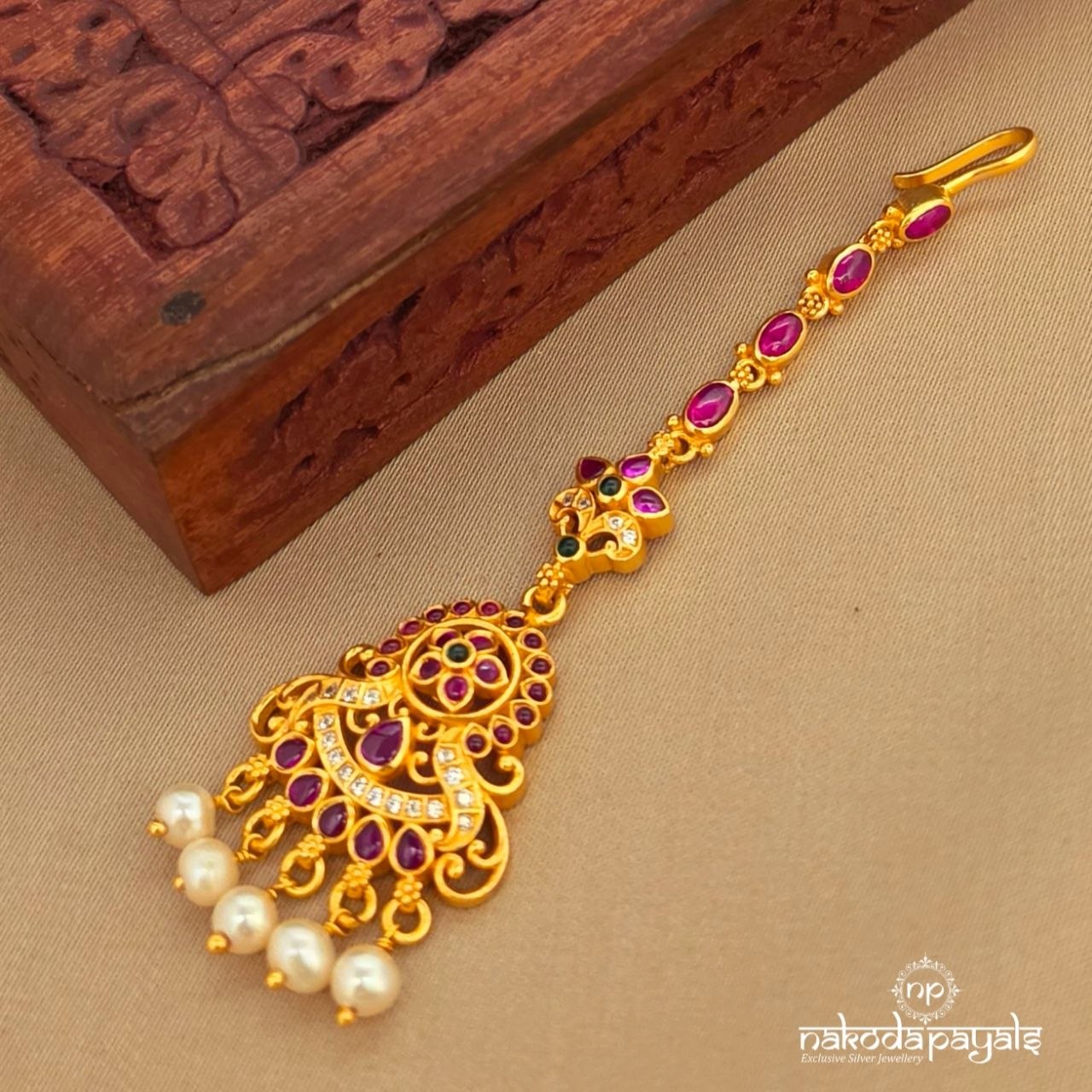 Twin Peacock Maang Tikka (Gm1167)