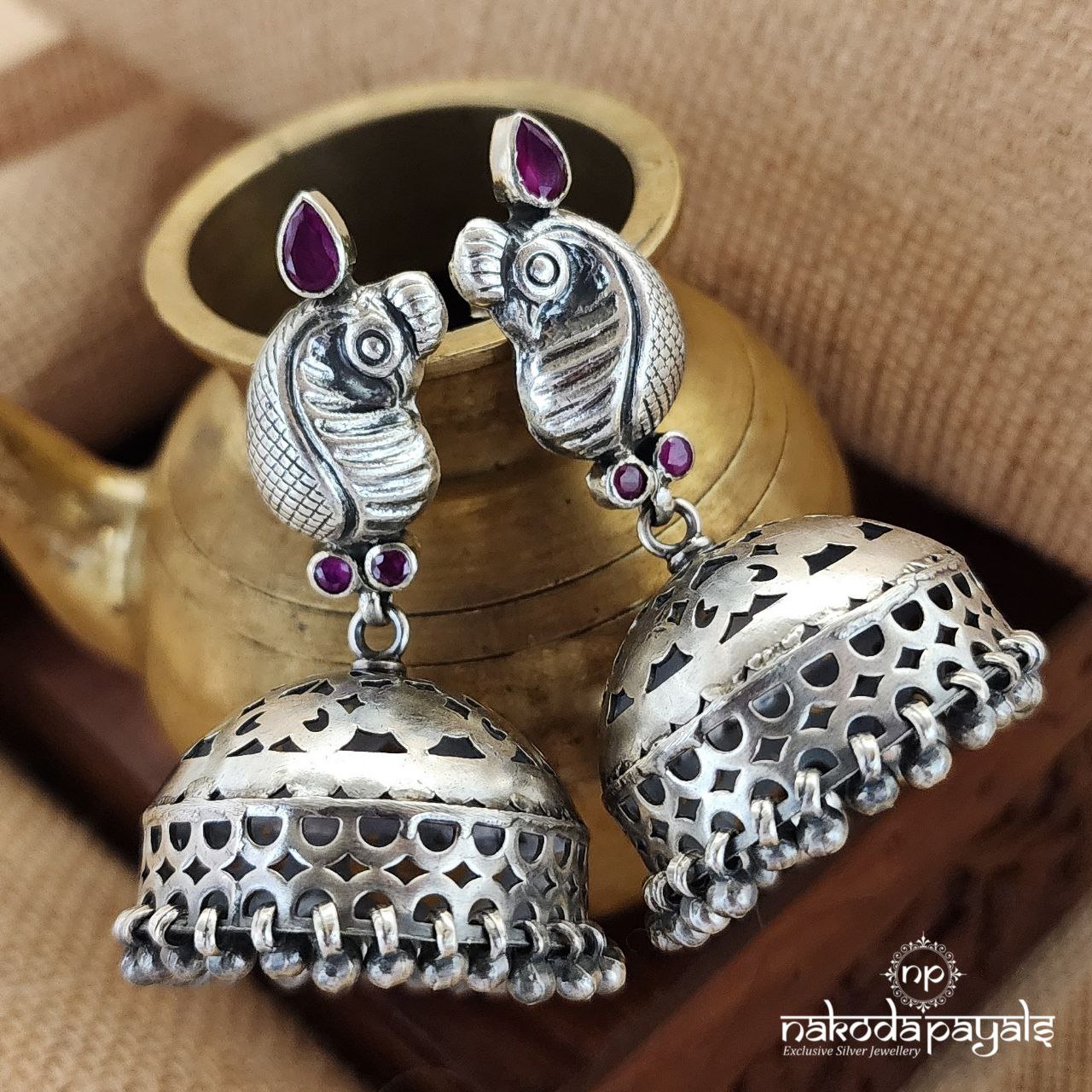 Grandeur Peacock Jhumka (J8079)
