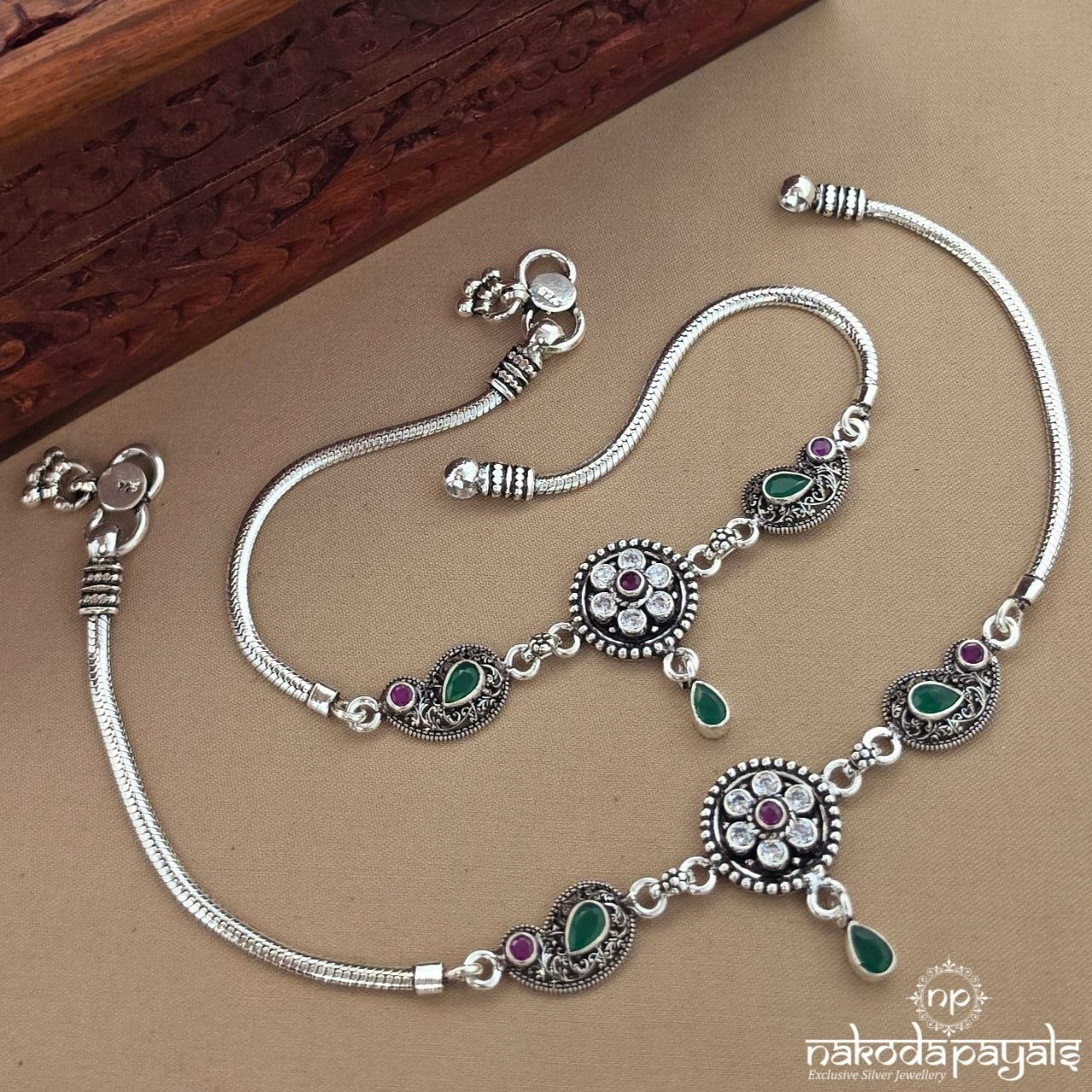 Greenish Mango Anklet (A7084)