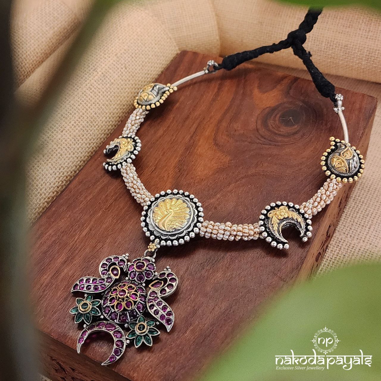 Dual tone Half Moon Mango Hasli (N10109)