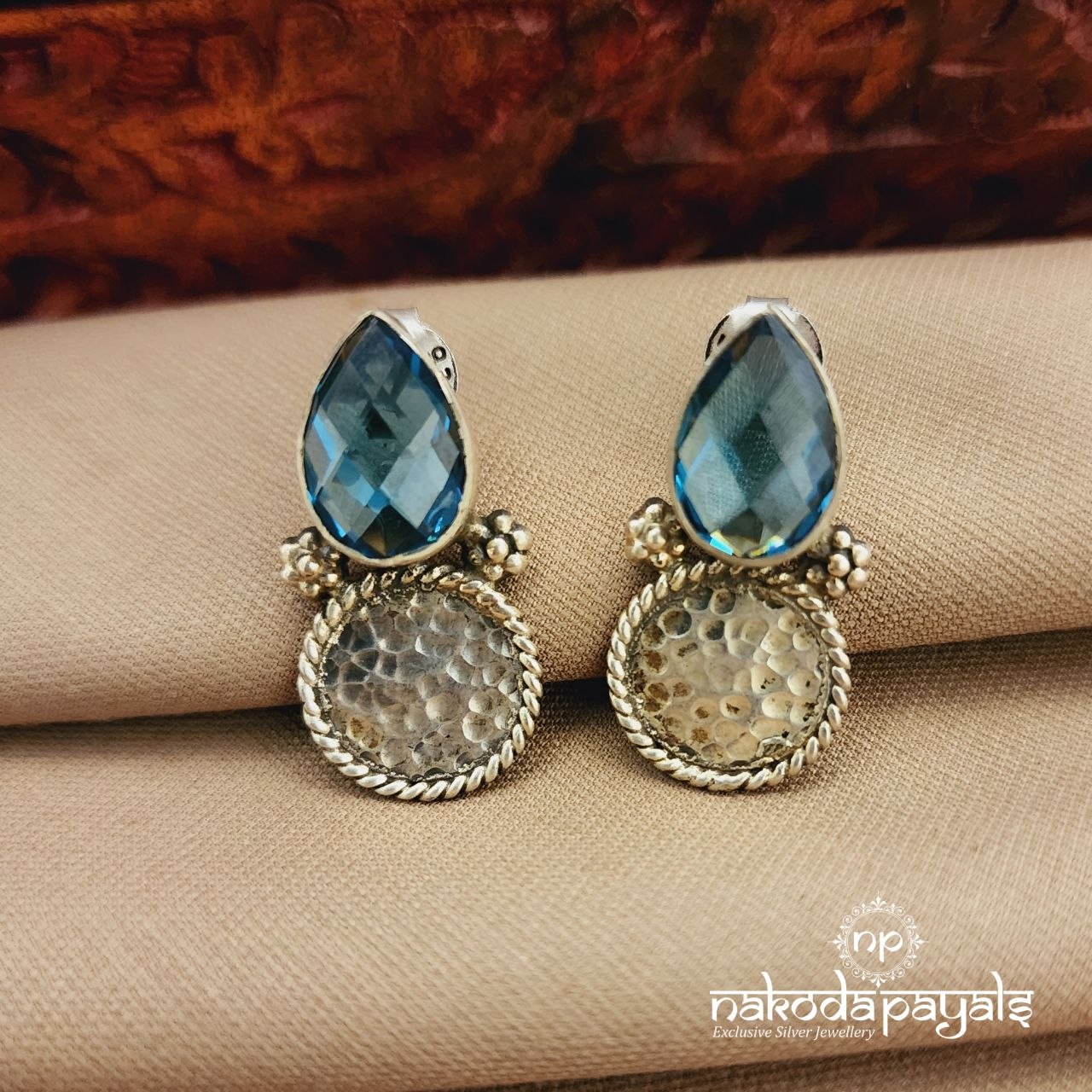 Emerald Blue Chandbali (C3952)