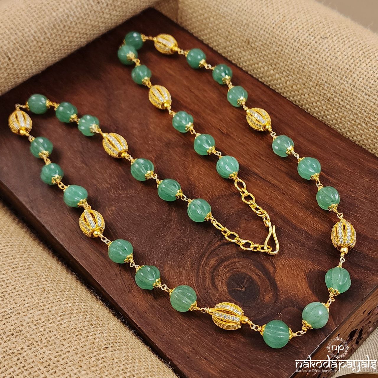 Green Beaded Neckpiece (Gn8571)