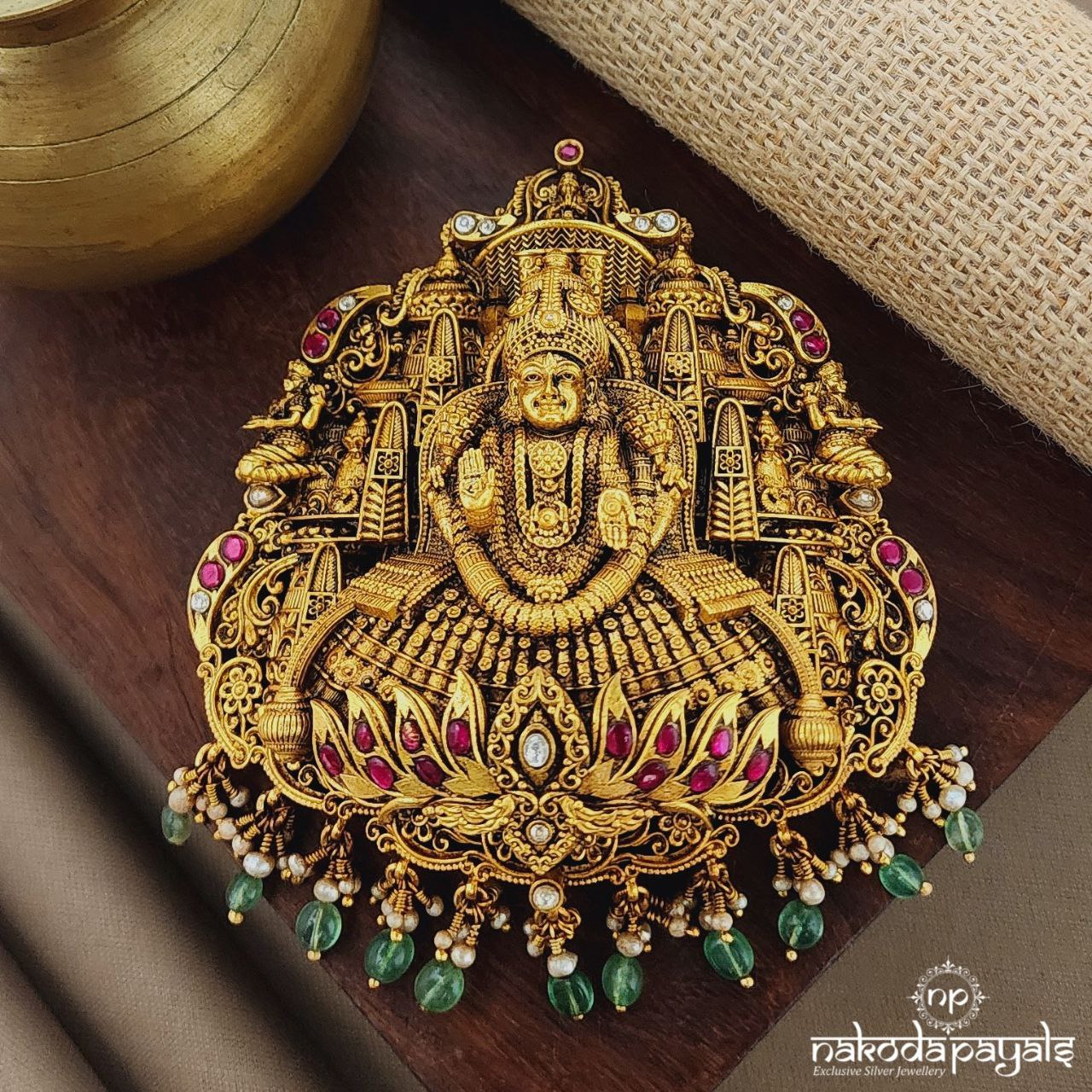 Lotus Kundan Lakshmi Pendant (Gp2115)