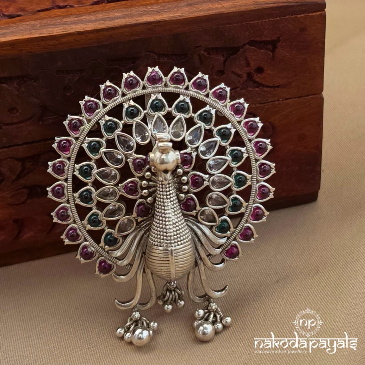 Elegant Peacock Ball Drop Pendant (P2659)