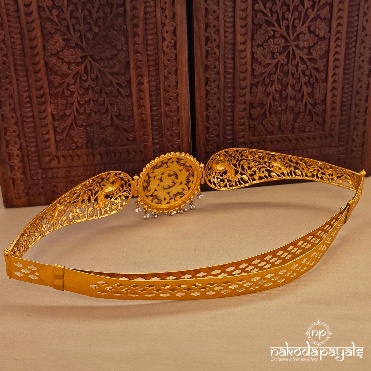 Floral Peacock Kundan Waistbelt (D0255)